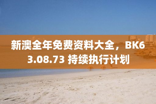 新澳全年免費資料大全，BK63.08.73 持續(xù)執(zhí)行計劃