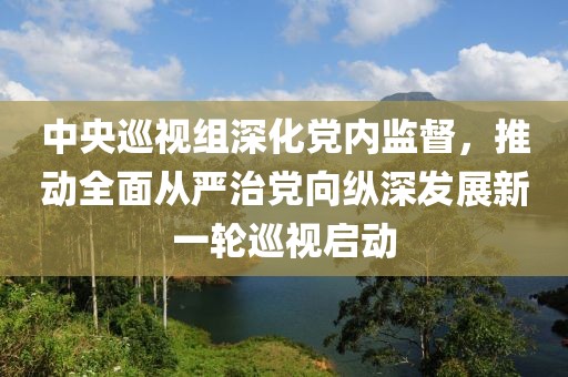 中央巡視組深化黨內(nèi)監(jiān)督，推動全面從嚴(yán)治黨向縱深發(fā)展新一輪巡視啟動