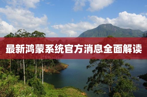 最新鴻蒙系統(tǒng)官方消息全面解讀