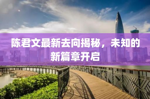 陳君文最新去向揭秘，未知的新篇章開啟