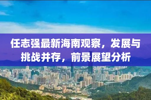 任志強(qiáng)最新海南觀察，發(fā)展與挑戰(zhàn)并存，前景展望分析