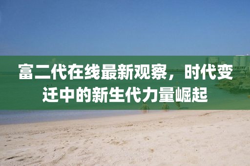 富二代在線最新觀察，時(shí)代變遷中的新生代力量崛起