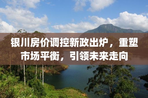 銀川房?jī)r(jià)調(diào)控新政出爐，重塑市場(chǎng)平衡，引領(lǐng)未來(lái)走向