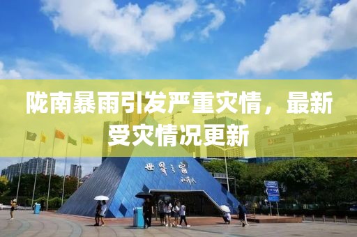 隴南暴雨引發(fā)嚴(yán)重災(zāi)情，最新受災(zāi)情況更新