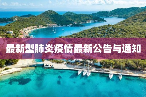 最新型肺炎疫情最新公告與通知