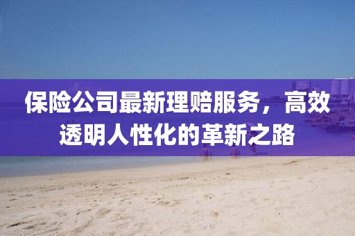 保險公司最新理賠服務(wù)，高效透明人性化的革新之路