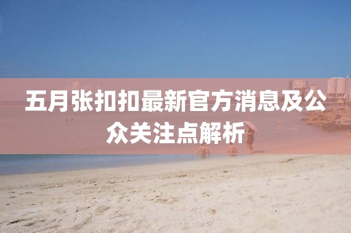 五月張扣扣最新官方消息及公眾關(guān)注點(diǎn)解析